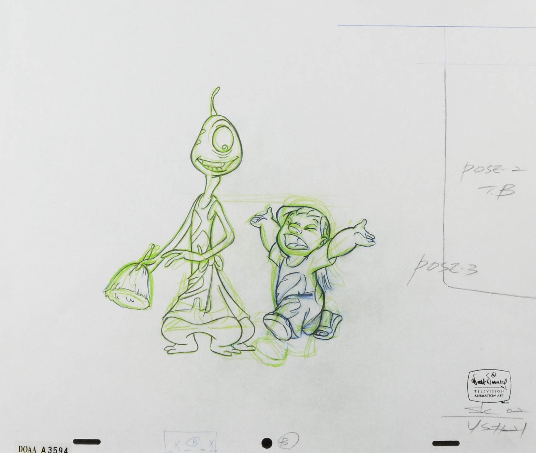 Lilo and Pleakley Production Drawing